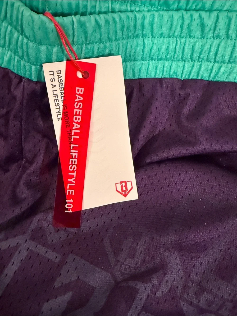 Baseball lifestyle  Purple & Teal Athletic Shorts size large